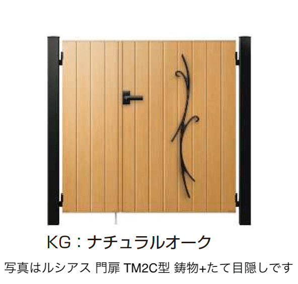 YKK APの「〔ポケットキーシステム〕電気錠付 ルシアス 門扉 TM2C型 鋳物+たて目隠し【2025年6月発売】」のサブ画像2