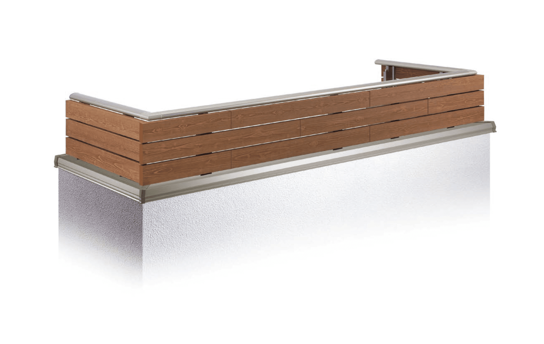 MINOの「笠木付彩木いたばり手摺H400MBタイプ AYMB04」