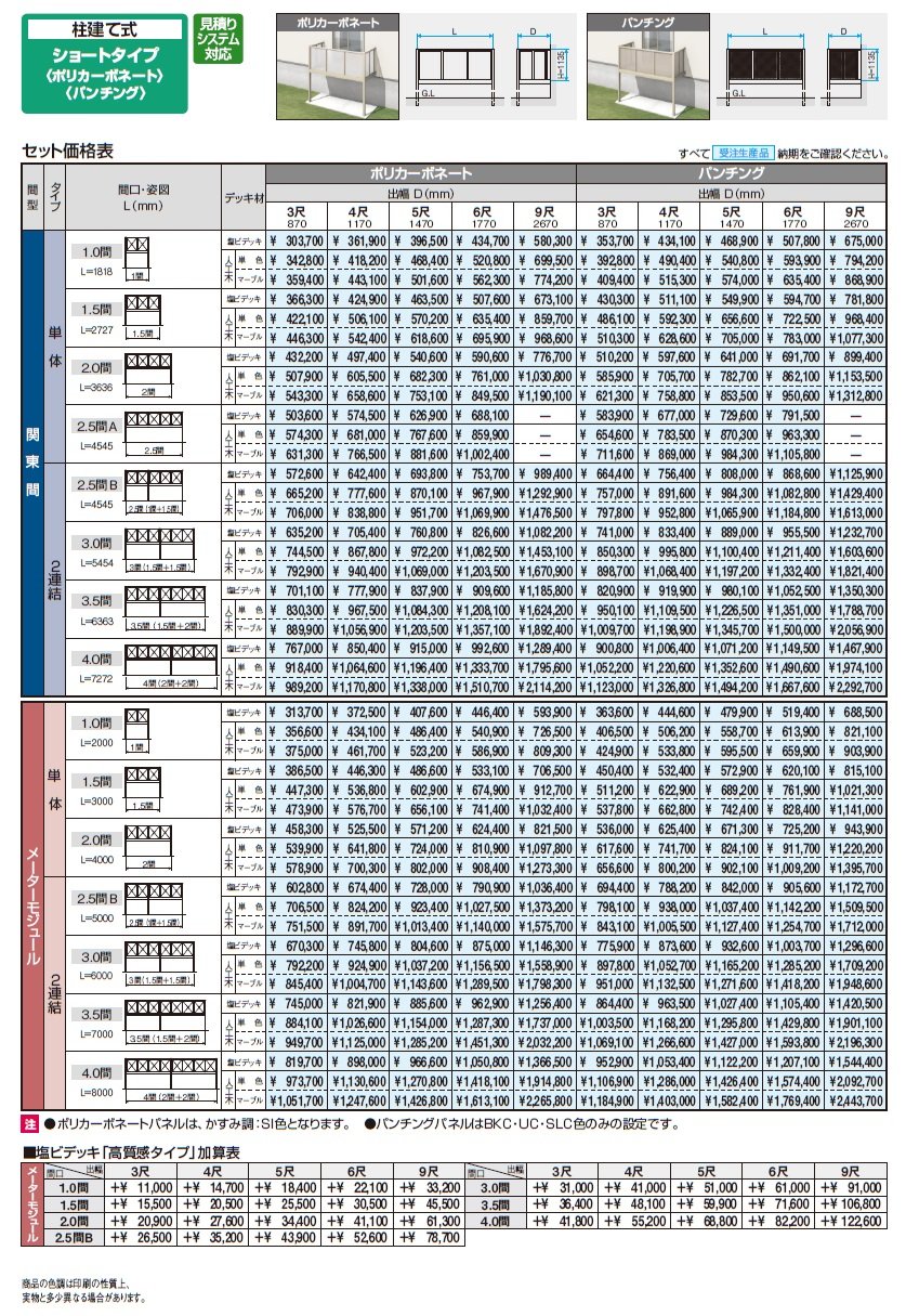 オルネ(柱建て式 ショートタイプ〈パンチング〉 )【2024年版】_価格_1