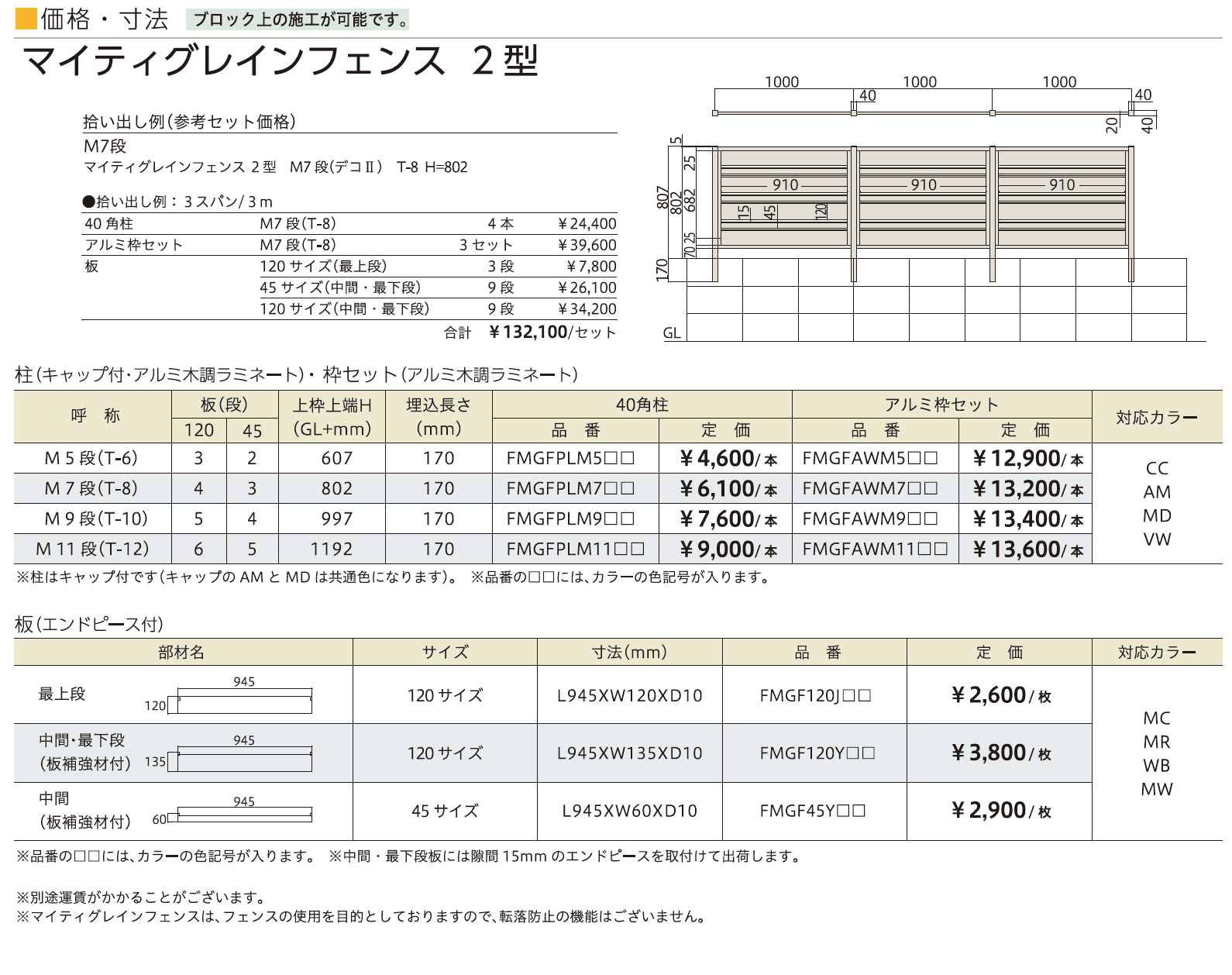 マイティグレインフェンス 2型 (板デコⅡ仕様)_価格_1