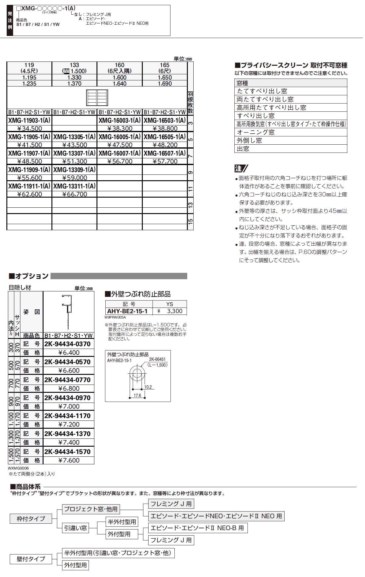 プライバシースクリーン 固定ルーバー【2024年版】_価格_2