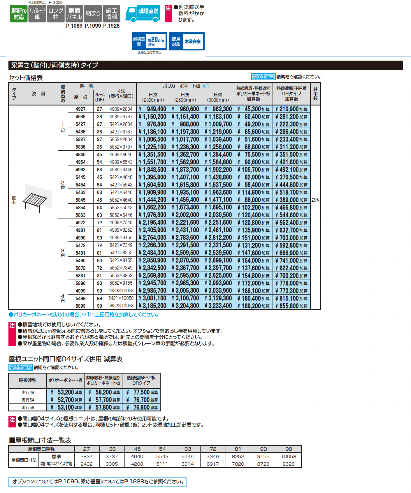 M.シェードⅡ 梁置きタイプ(壁付け両側支持タイプ)【2025年10月価格改訂版】_価格_1
