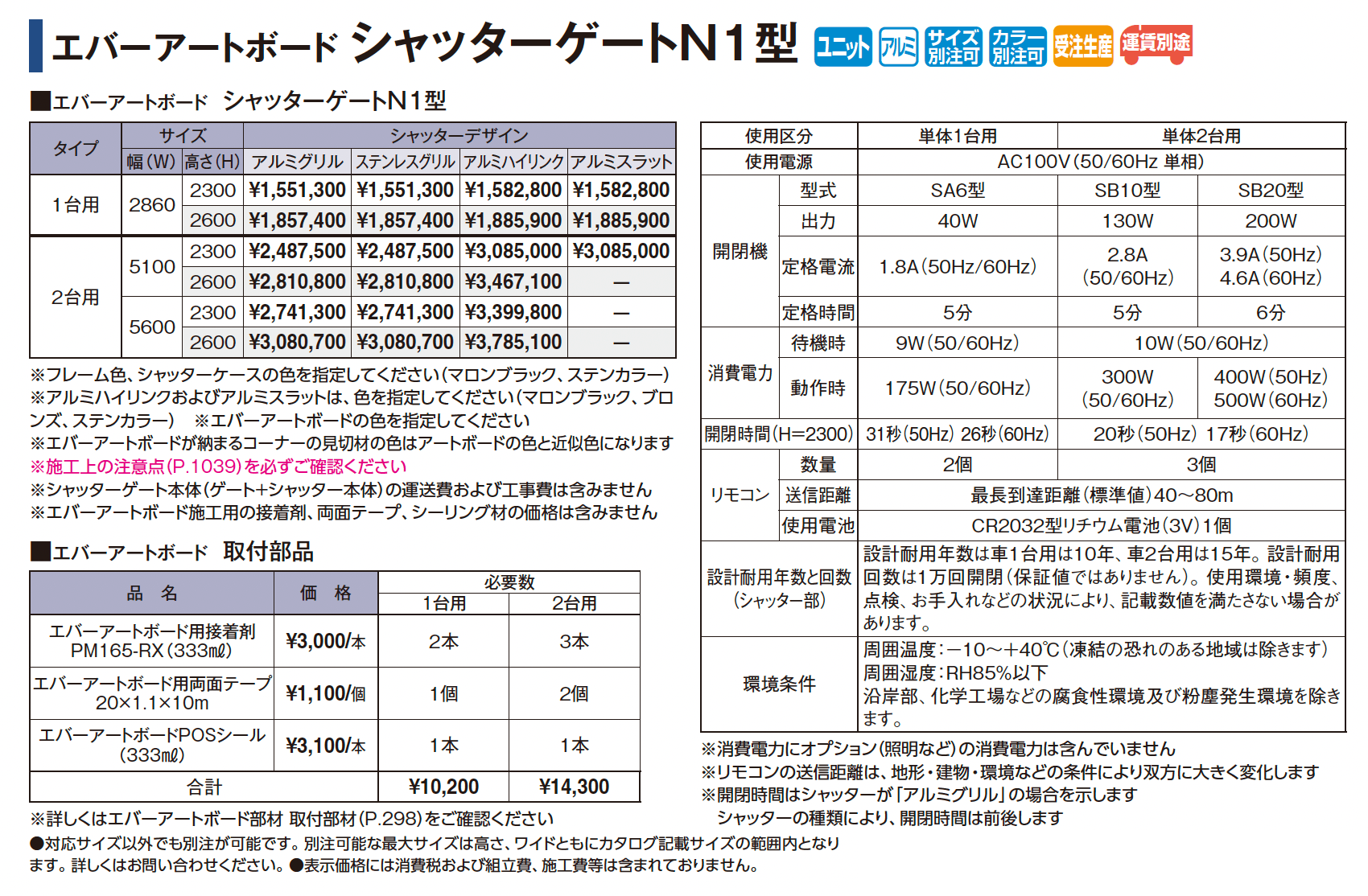 エバーアートボード シャッターゲートN1型_価格_1