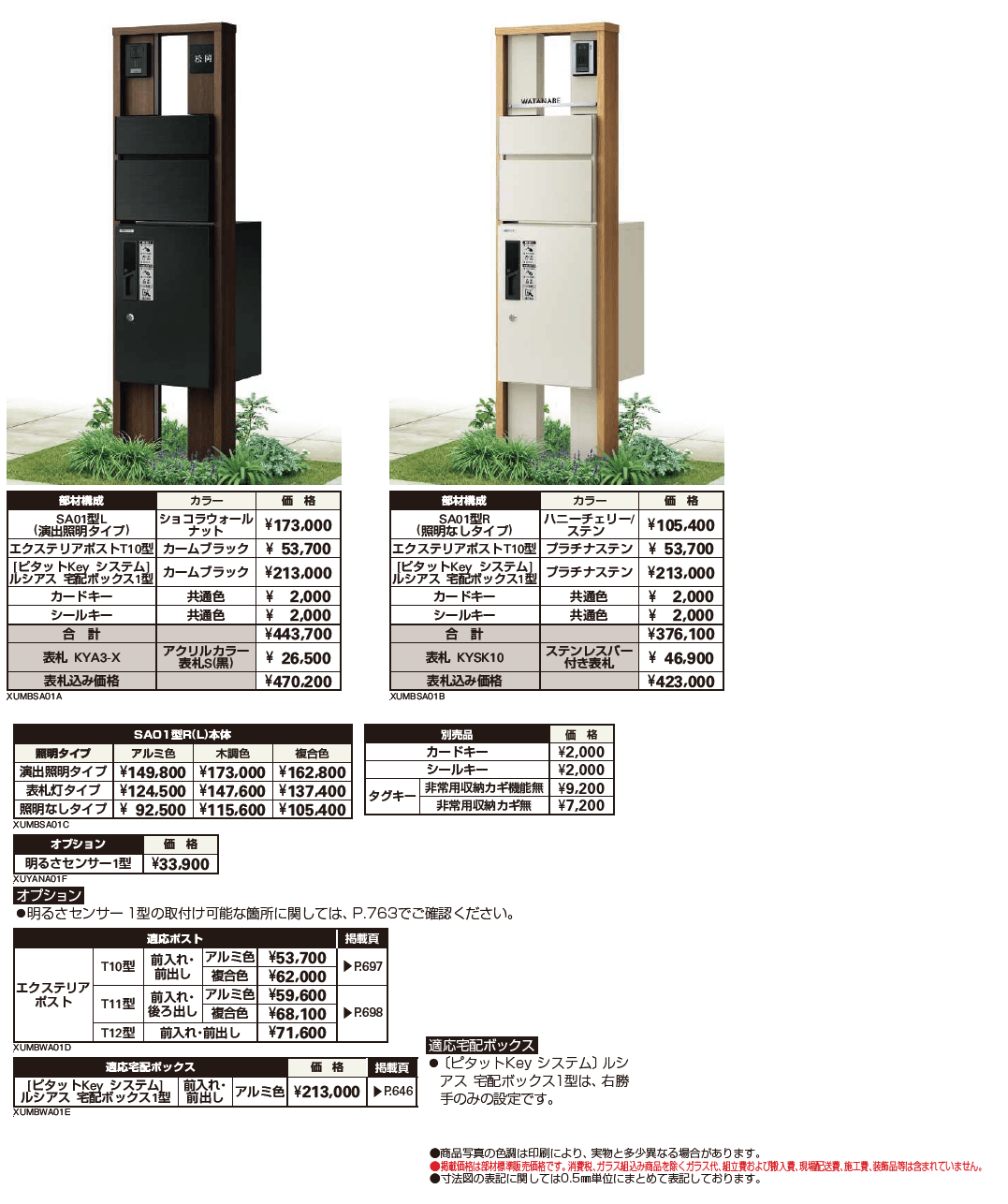 ルシアス ポストユニット SA01型【2024年版】_価格_1