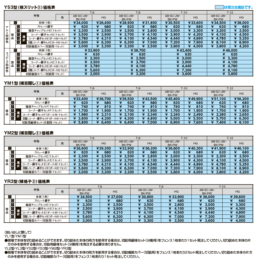 フェンスAB 2段柱 高強度仕様【2024年版】_価格_3