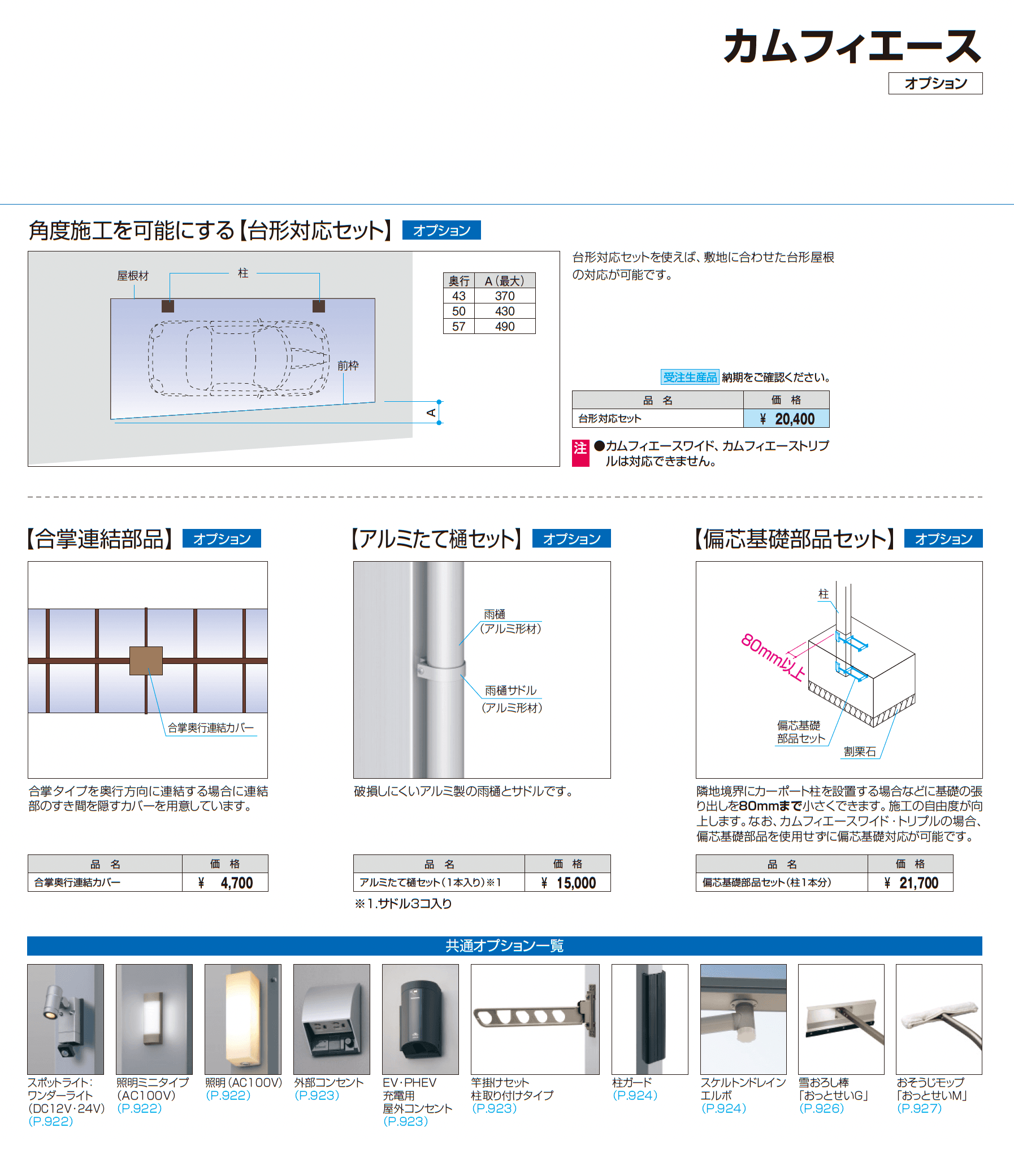 カムフィエースワイド(基本・奥行2連結・奥行延長)_価格_3
