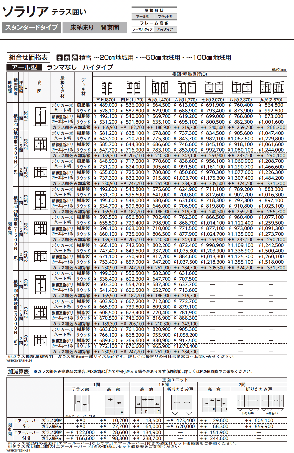ソラリア テラス囲い スタンダードタイプ 床納まり_価格_5