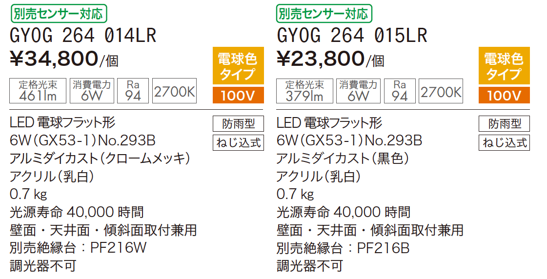 GYOG 264 014LR/015LR【2024年版】_価格_1