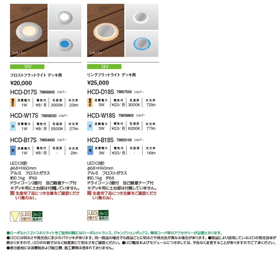 デッキライト 埋込タイプ【2024年版】_価格_1