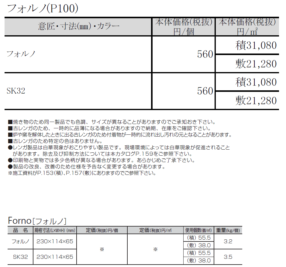 フォルノ【古耐火レンガ】【2024年版】_価格_1