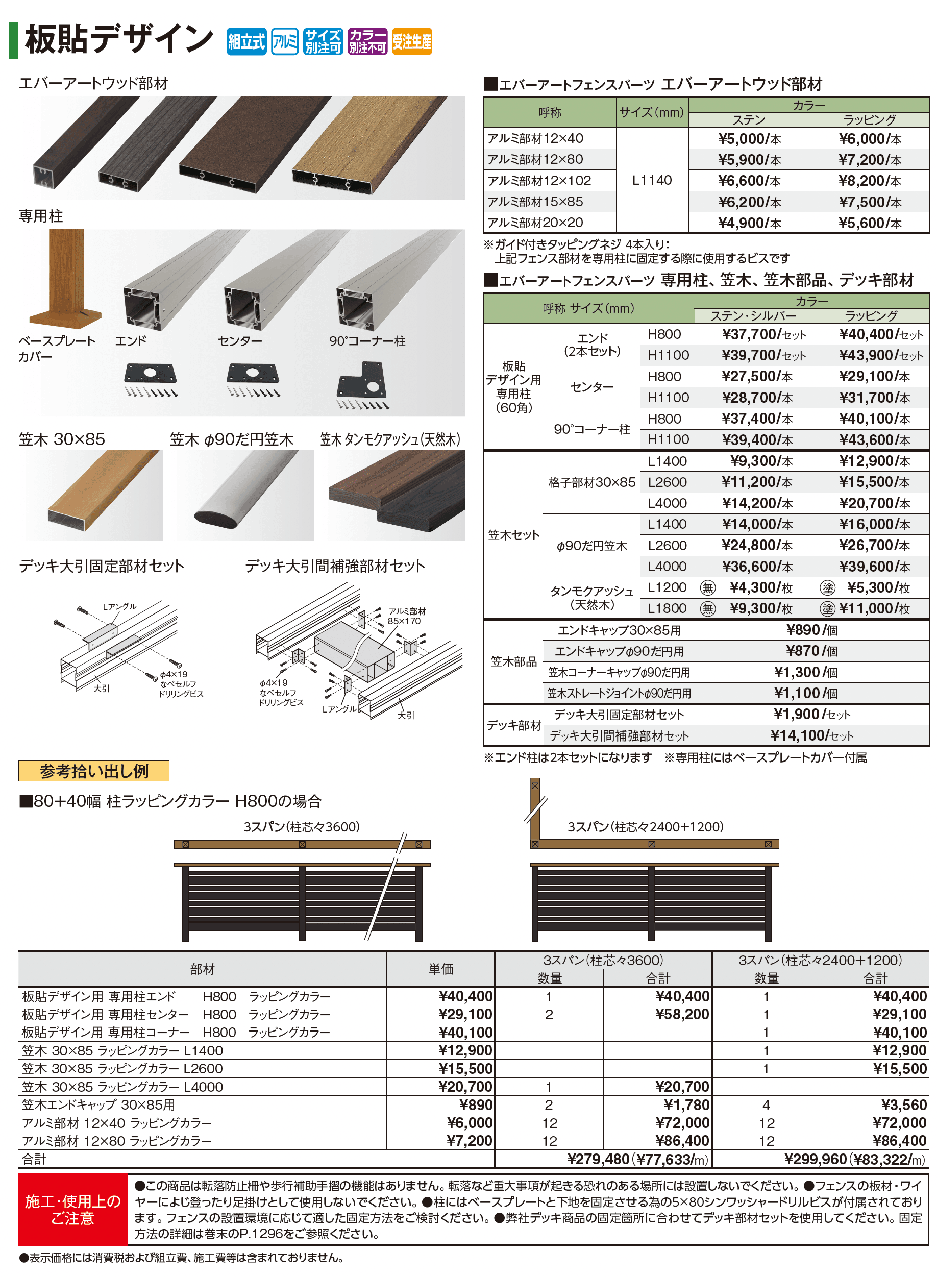 エバーアート®︎フェンスパーツ 板貼デザイン_価格_1