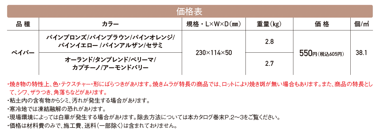 ロイヤルパイン・ペイバー【2024年版】_価格_1
