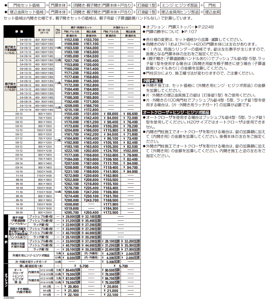 ルシアス 門扉S04型【2024年版】_価格_1