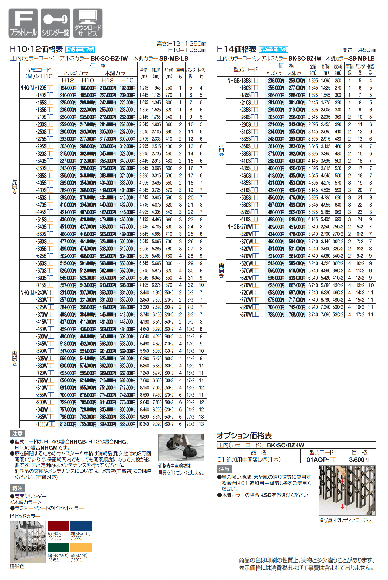 ニューハピネスHG(レールタイプ)_価格_1
