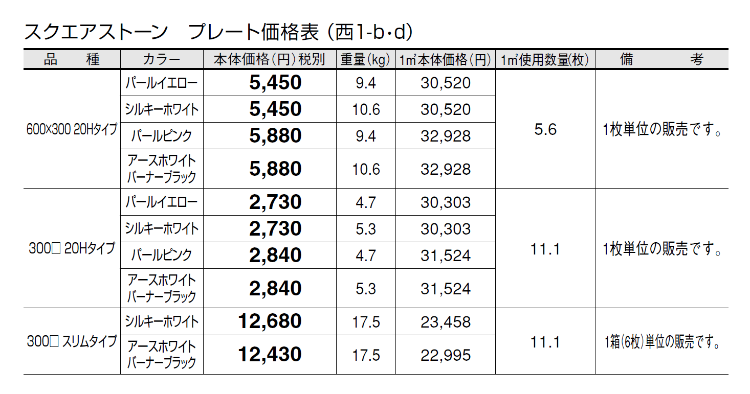 スクエアストーン プレート(舗装材)【2024年版】_価格_4