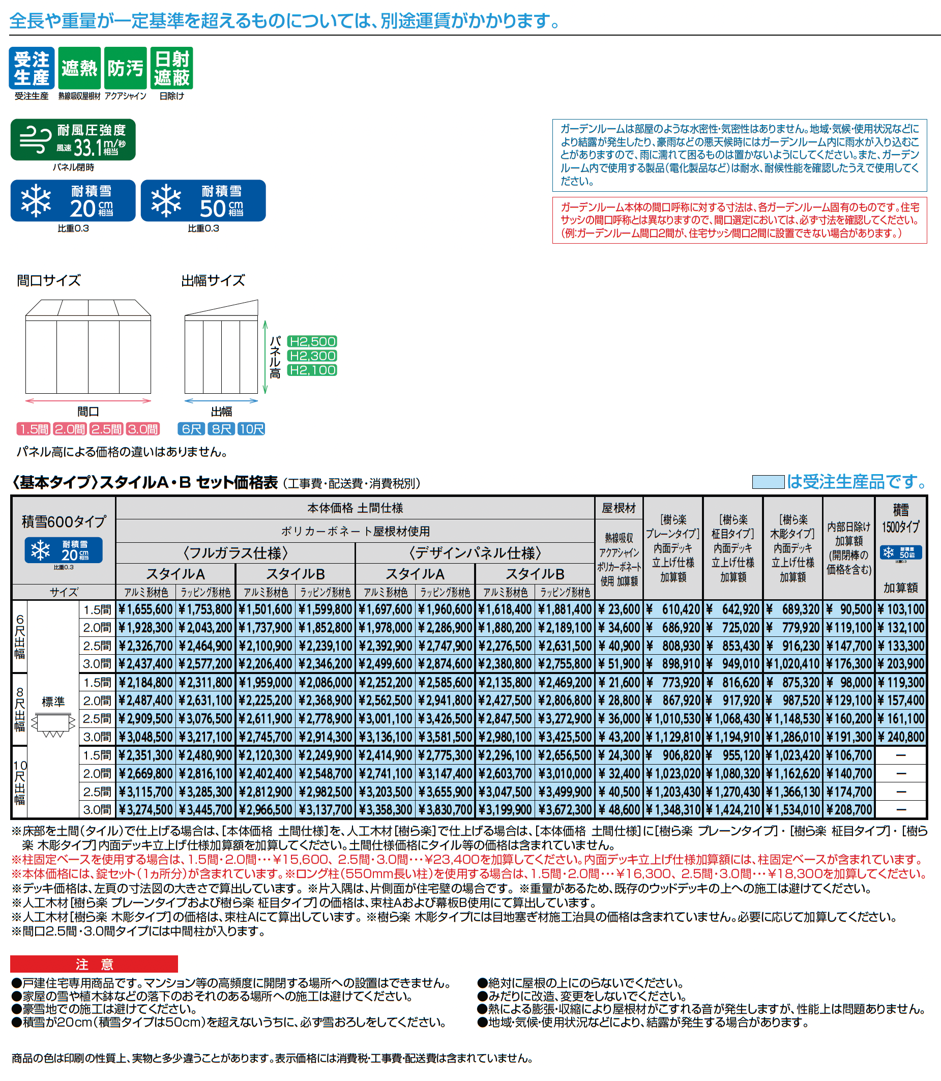 暖蘭物語 〈基本タイプ〉スタイルA(フルガラス仕様)_価格_1