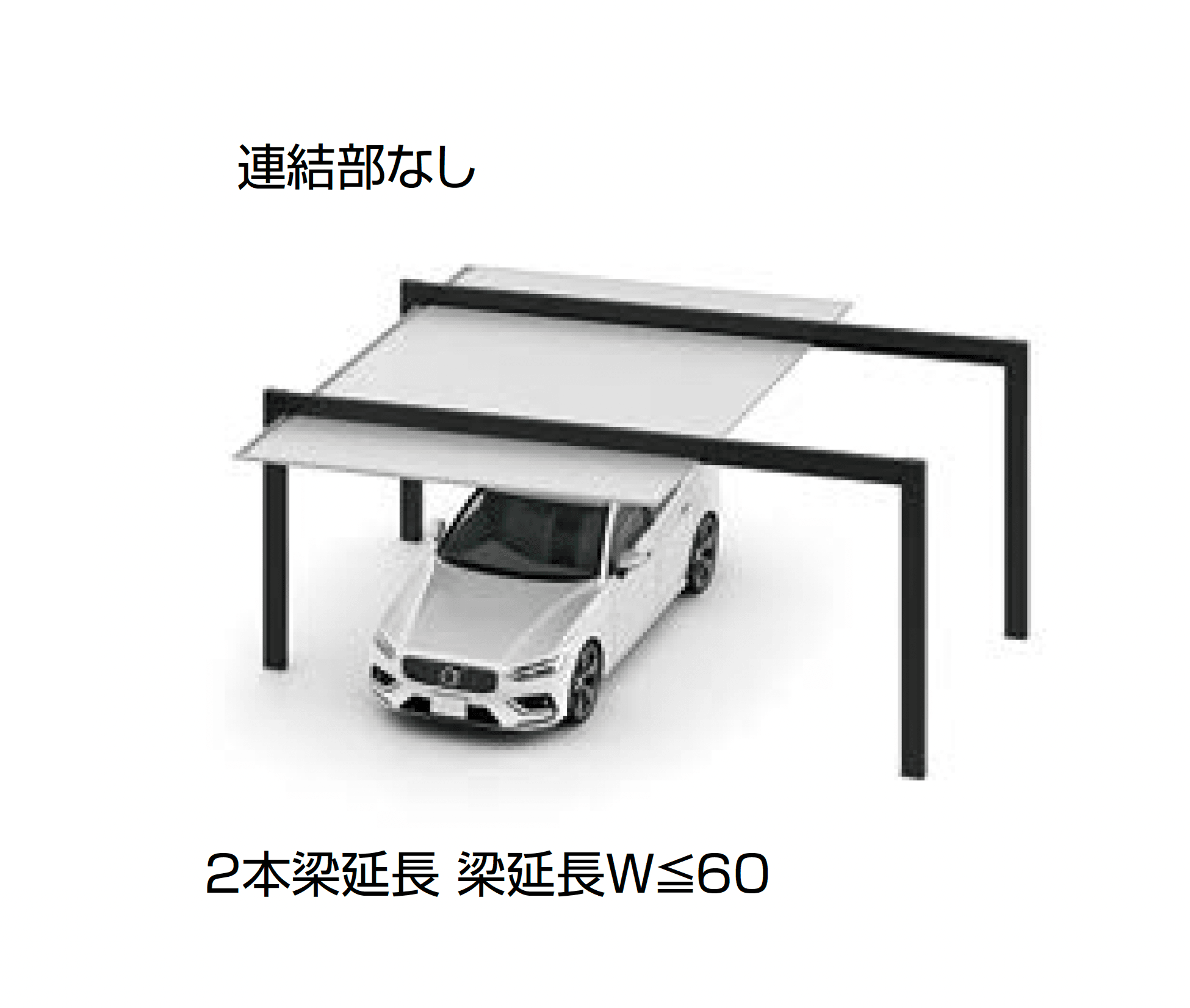 LIXILの「カーポートSC 1500 1台用 梁延長」のサブ画像3