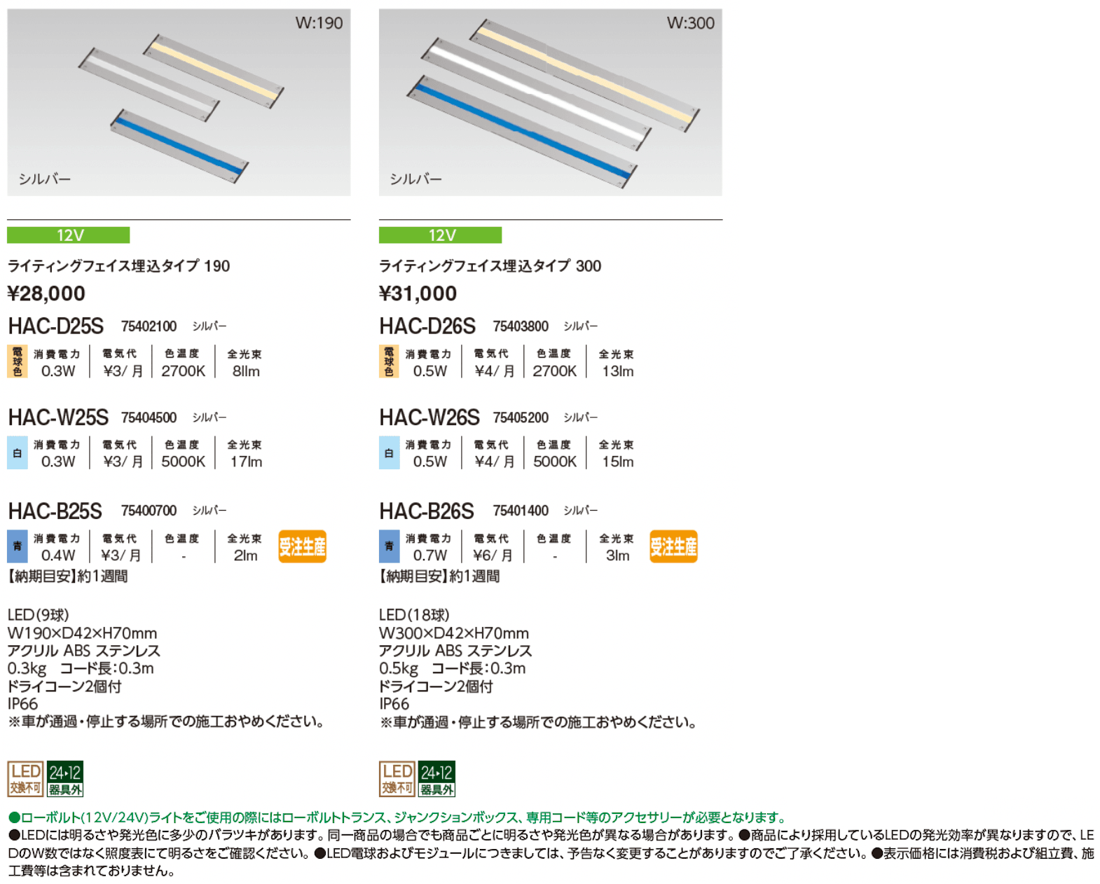 ライティングフェイス 埋込タイプ【2024年版】_価格_1