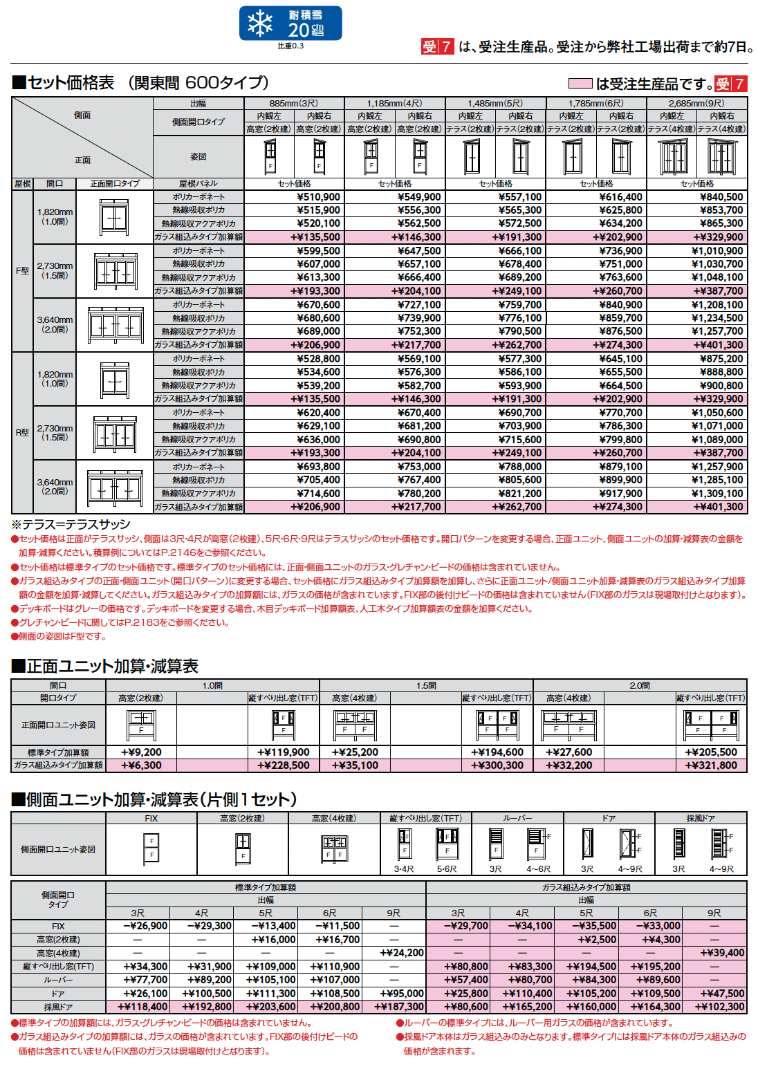 サニージュ R型 床納まり(ランマなし)関東間_価格_3