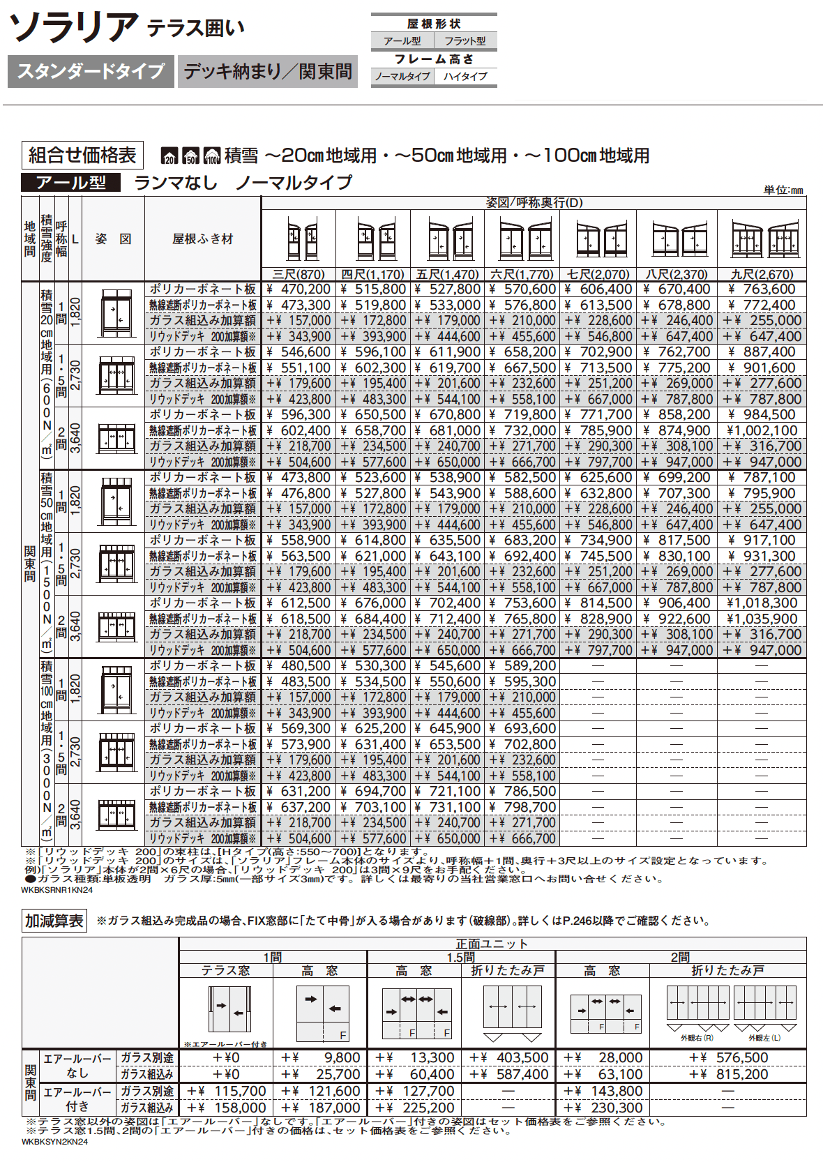 ソラリア テラス囲い スタンダードタイプ デッキ納まり_価格_1