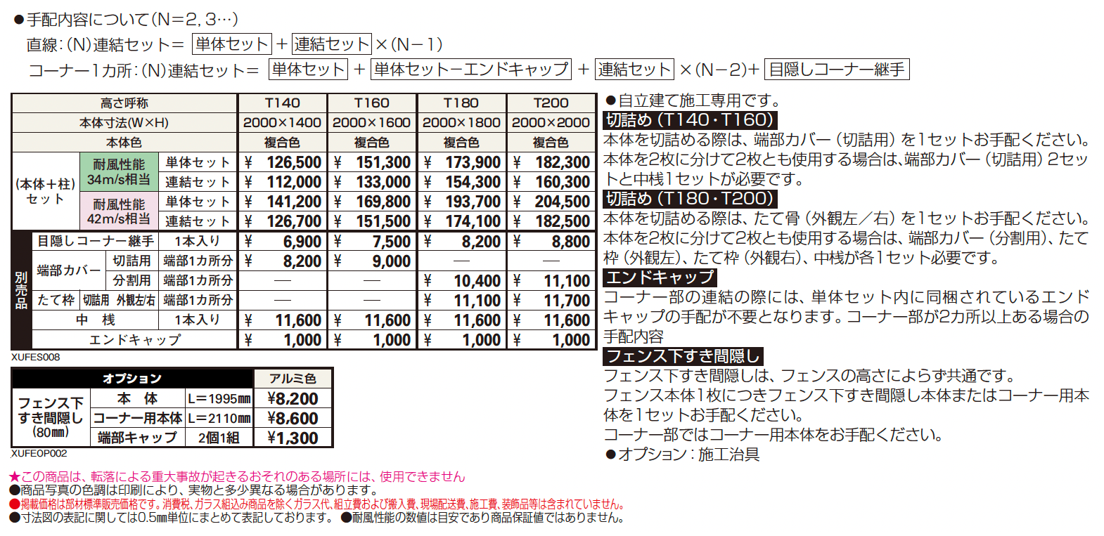 ルシアス スクリーンフェンスYS2HS型 【2024.6月発売】【2024年版】_価格_1