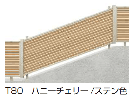 ルシアス フェンスYL1FK型 傾斜地用横ルーバー 【2024.6月発売】5