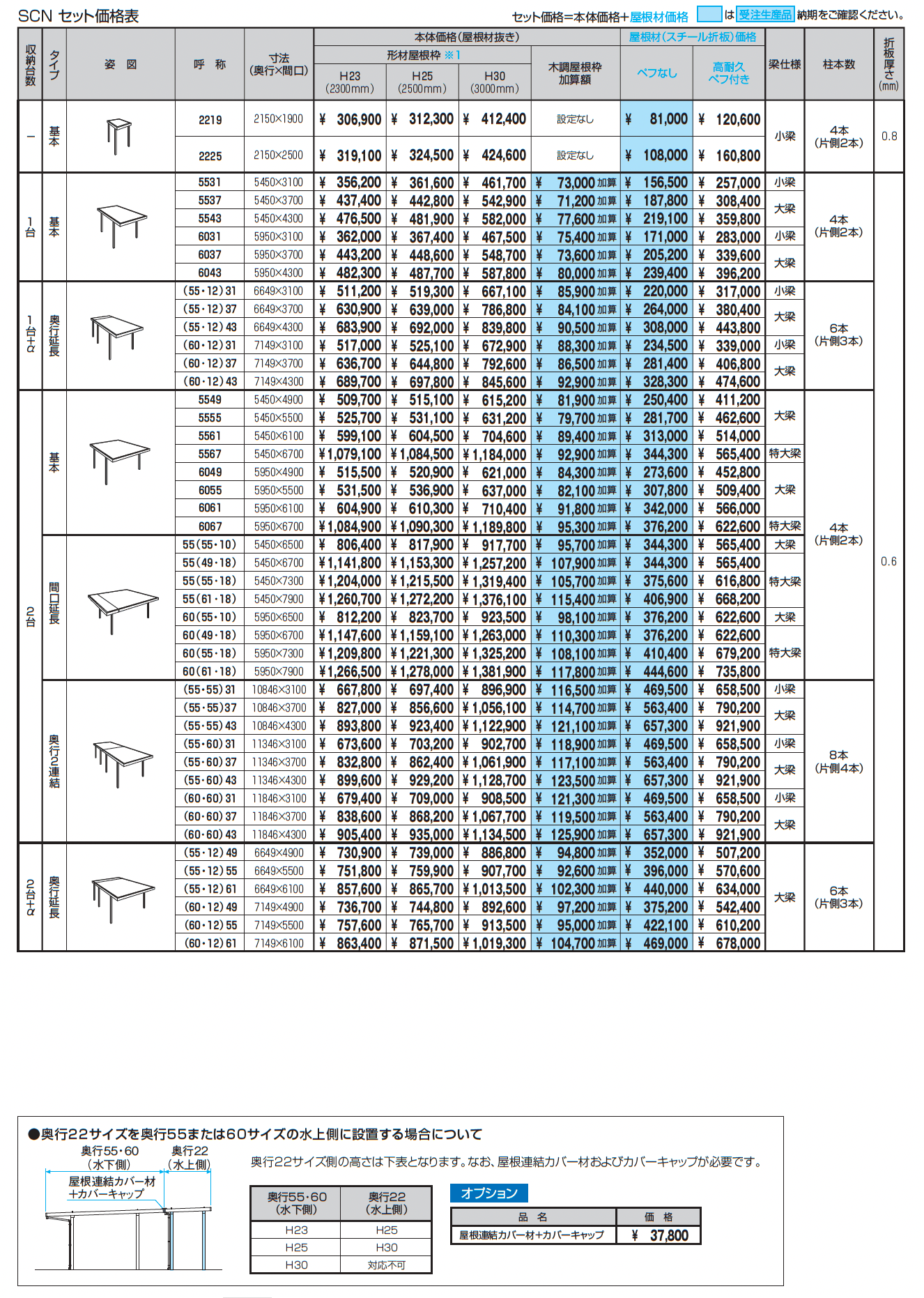 G1-R/ジーワン アール(耐積雪量50cm仕様:基本・奥行延長・間口延長・奥行連結・間口連結)_価格_1