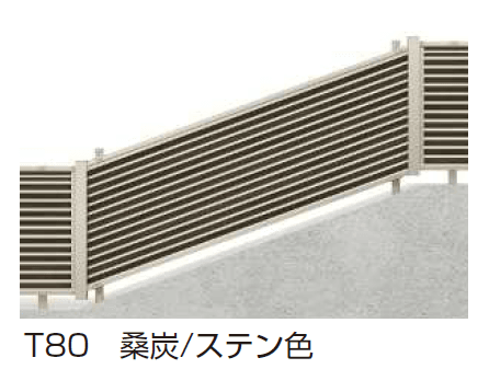 YKK APの「ルシアス フェンス YL1FK型 傾斜地用横ルーバー 」のサブ画像4