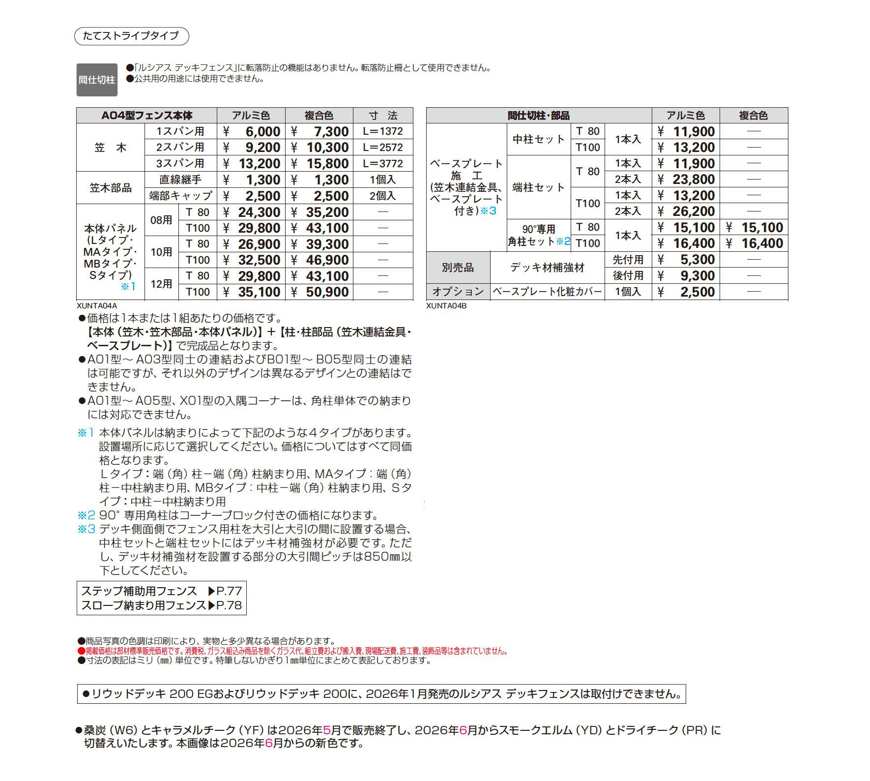 ルシアス デッキフェンス A04型【2026年1月発売】【2025年版】_価格_1