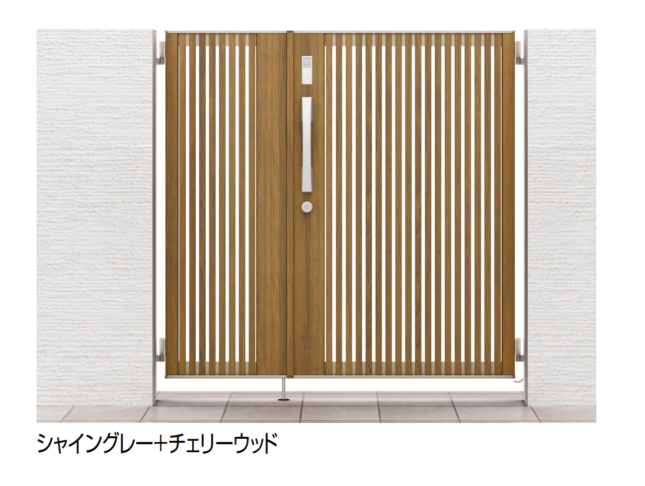 LIXILの「開き門扉AB スマートロックシステム FamiLock ウッディTS1型」