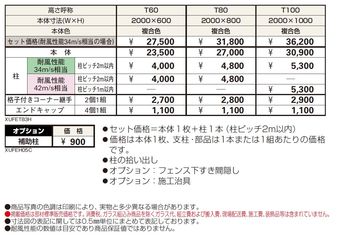 ルシアス フェンスTB3H型 たて格子 【2024.6月発売】【2024年版】_価格_1