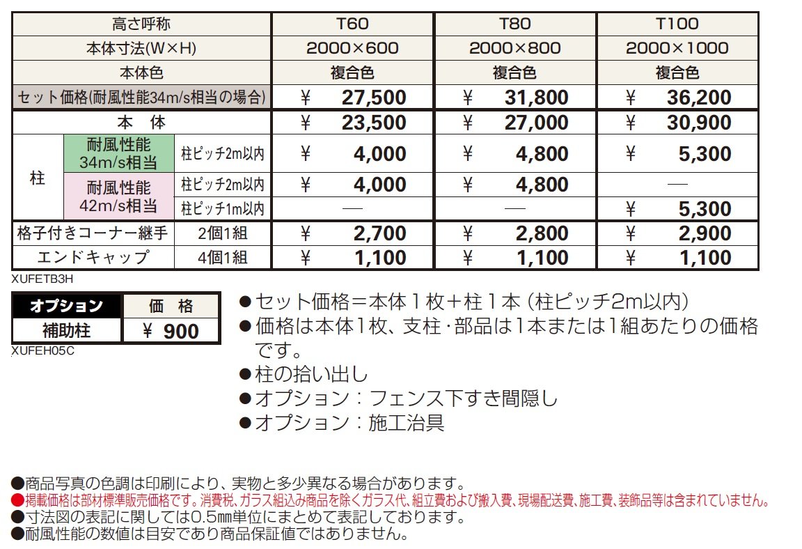 ルシアス フェンスTB3H型 たて格子 【2024.6月発売】_価格_1