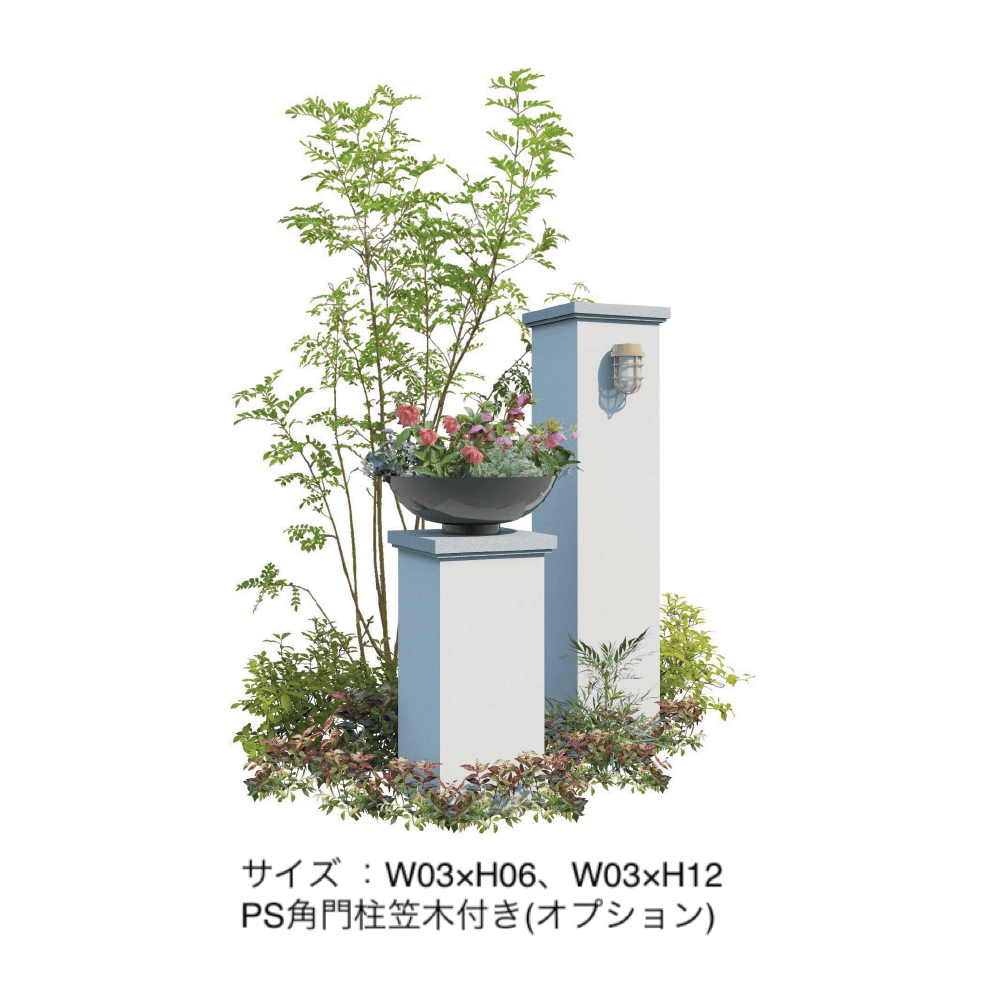 ギャザーの「スマート・Fウォール ユニット角門柱」のサブ画像1