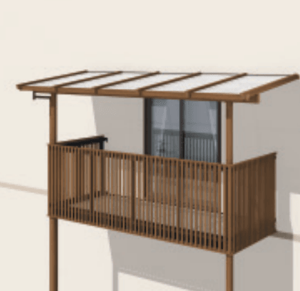 三協アルミの「ナチュレN屋根(オルネ 柱建て式用 600タイプ 壁付け納まり) 【2022年版】」