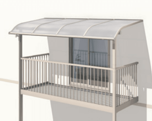 三協アルミの「レボリューA屋根(オルネ 柱建て式用 600タイプ 出幅移動納まり)【2023年版】」