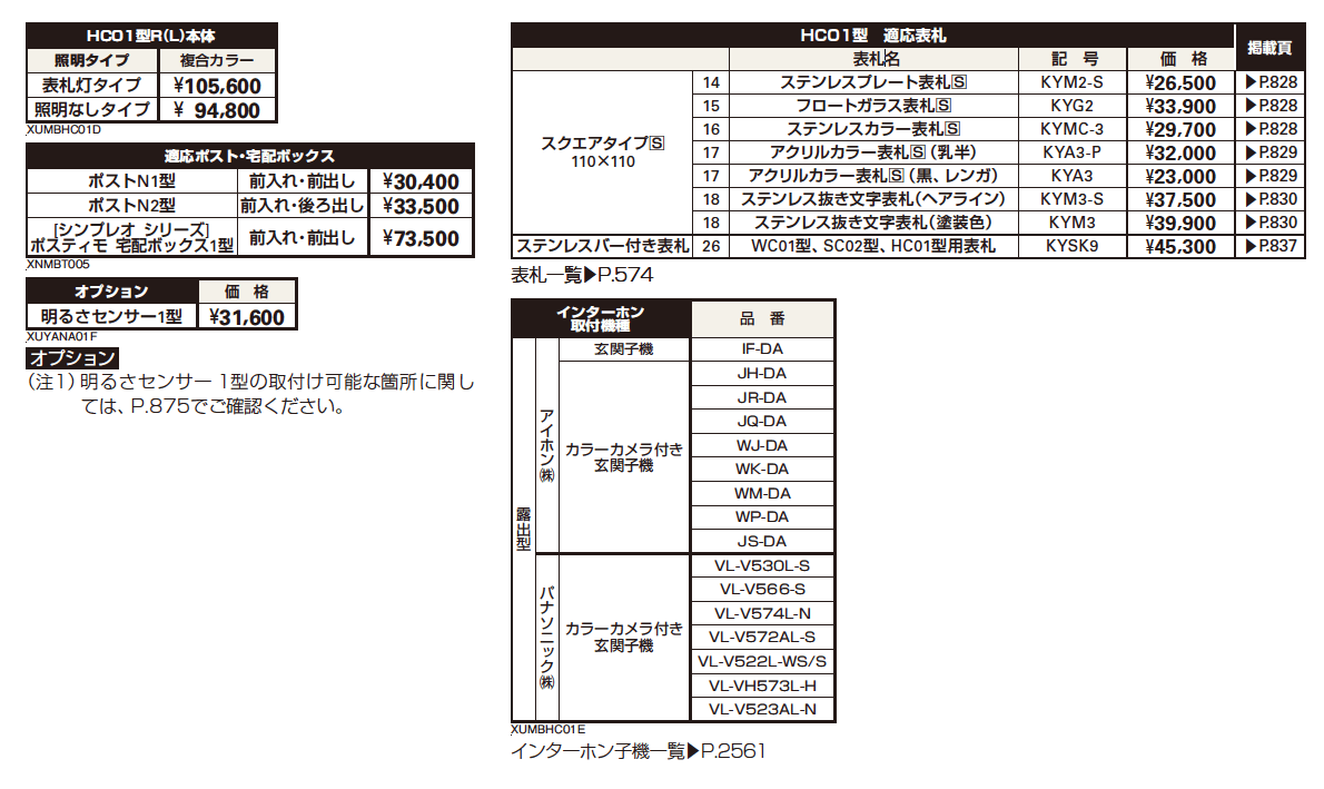 ポスティモ 宅配ボックス1型取付用ルシアス ポストユニット HC01型 【2022年版】_価格_1