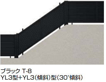LIXILの「フェンスAB YL3(傾斜)型(横ルーバー)【2023年版】」のサブ画像3