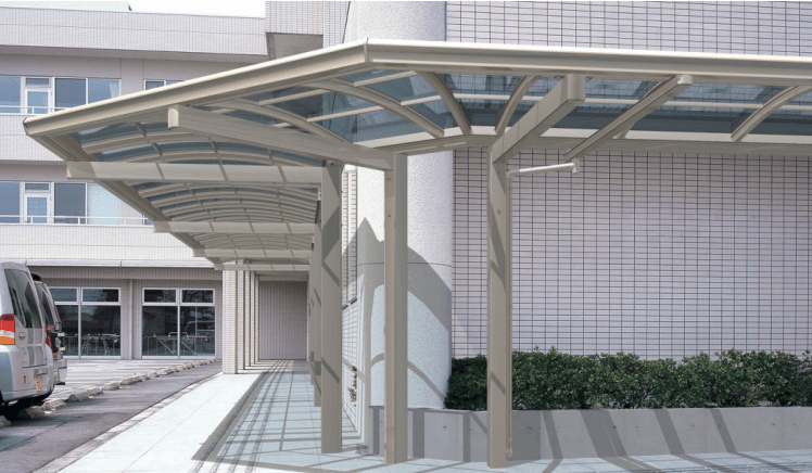 三協アルミの「ファインロードS 一本柱タイプ(偏芯柱) 一般地域型 コーナー連結ユニット 【2022年版】」