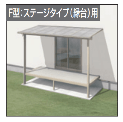三協アルミの「レボリューZ屋根(オルネ ステージタイプ(縁台)用 1500タイプ 出幅移動納まり) 【2022年版】」のサブ画像1