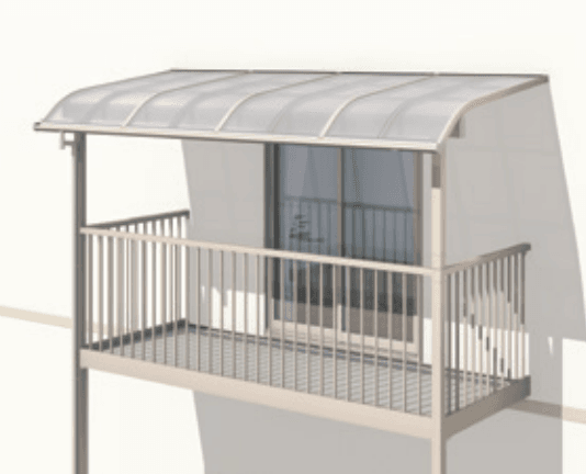 三協アルミの「レボリューZ屋根(オルネ 柱建て式用 1500タイプ 出幅移動納まり)【2023年版】」