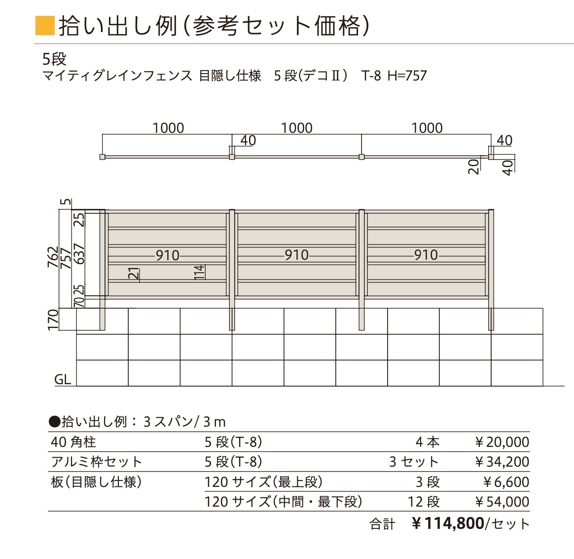 マイティグレインフェンス 目隠し仕様 (板デコⅡ仕様) 【2022年版】_価格_2