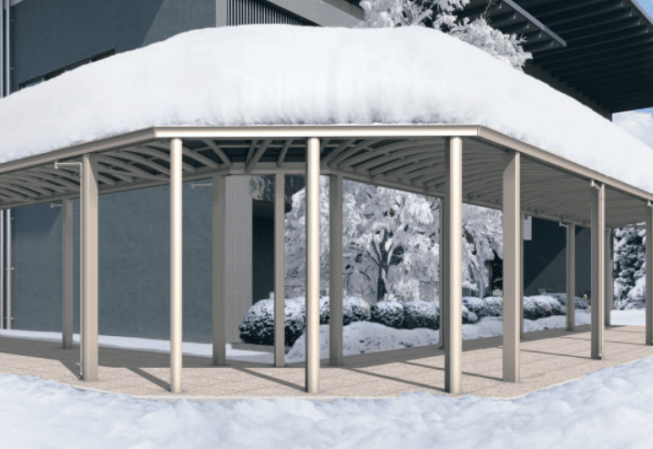 三協アルミの「ファインロードS 両支持タイプ/3000N/㎡ 積雪地域型 コーナー連結ユニット 【2022年版】」