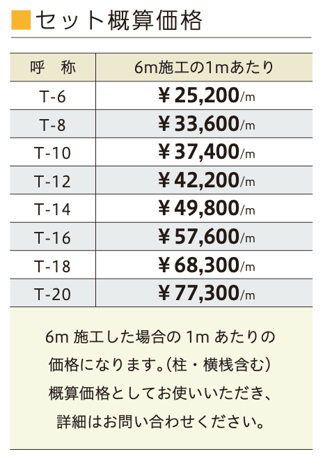 ラインスタイル Mタイプ (隙間30mm) 【2022年版】_価格_3
