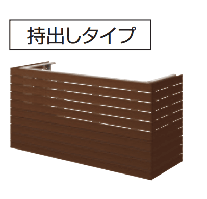 三協アルミの「バルコニー手すりM型(横太格子 持出しタイプ)」のサブ画像1