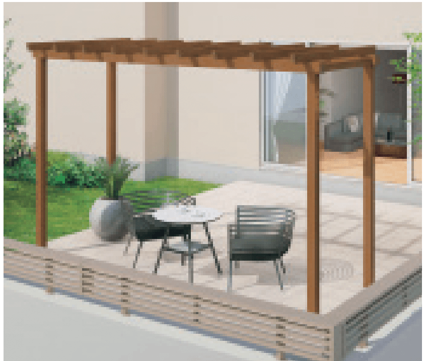 三協アルミの「ナチュレP(PD型 1500タイプ パーゴラタイプ/独立納まり) 【2022年版】」