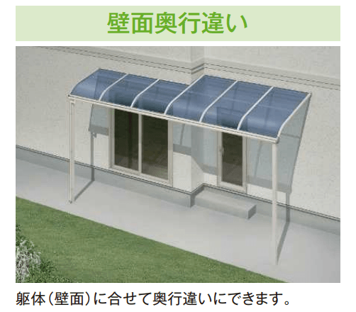 YKK APの「ソラリア テラス屋根 特殊納まり 壁面奥行違い【2024年版】」