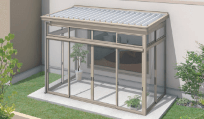 三協アルミの「スーパーテラスGTⅡ(サッシ囲い仕様 土間納まり H20サイズ ガラス組み込みタイプ) 【2022年版】」