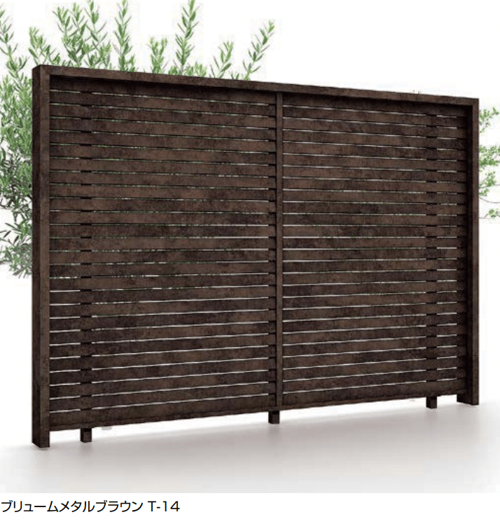 LIXILの「フェンスAA(メタル調) ML1型(横ルーバー)笠木付タイプ【2023年版】」のサブ画像2