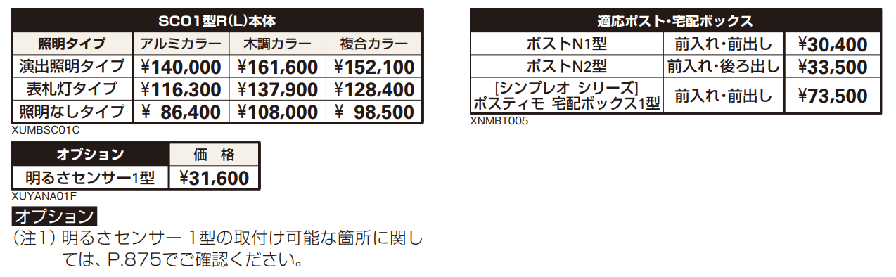 ポスティモ 宅配ボックス1型取付用ルシアス ポストユニット SC01型 【2022年版】_価格_2