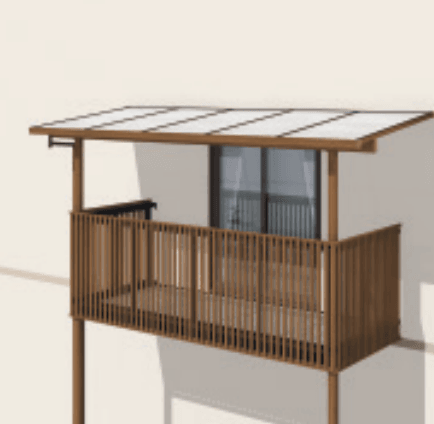 三協アルミの「ナチュレS屋根(オルネ 柱建て式用 600タイプ 壁付け納まり)【2023年版】」